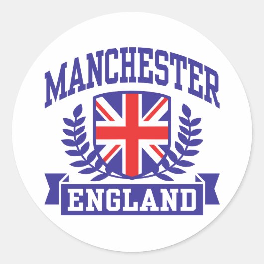 Manchester Runder Aufkleber (Vorderseite)