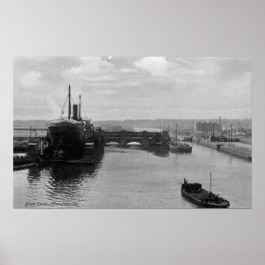 Manchester Ship Canal, c.1910 Poster (Vorne)