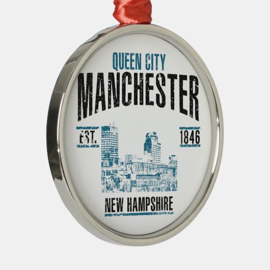 Manchester Silbernes Ornament (Rechts)