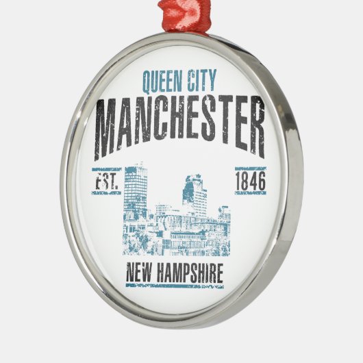 Manchester Silbernes Ornament (Links)