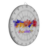 Manchester skyline im Watercolor Dartscheibe (Vorderseite Links)