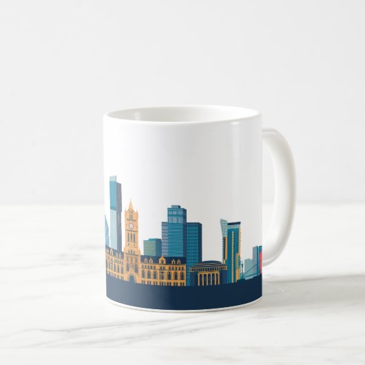 Manchester Skyline Kaffeetasse (VorderseiteRechts)