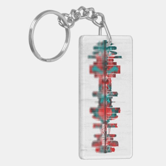 Manchester Skyline Schlüsselanhänger (Vorderseite links)