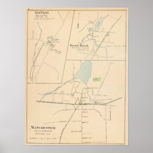 Manchester, Suffield, Broad Brook Poster (Vorne)