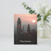 Manchester Sunset Postcard Postkarte (Stehend Vorderseite)