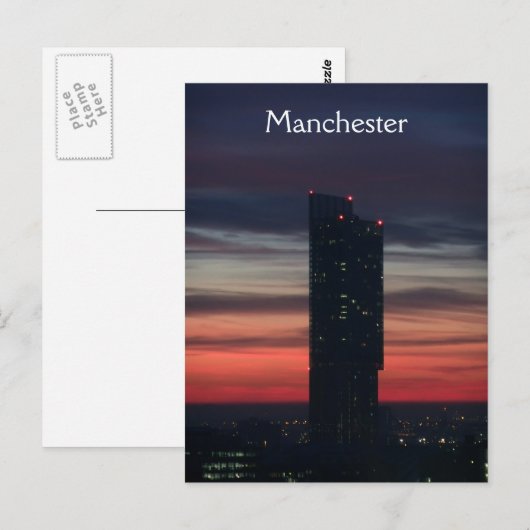 Manchester Sunset Postcard Postkarte (Vorne/Hinten)