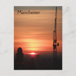 Manchester Sunset Postcard Postkarte