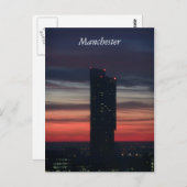 Manchester Sunset Postkarte (Vorne/Hinten)