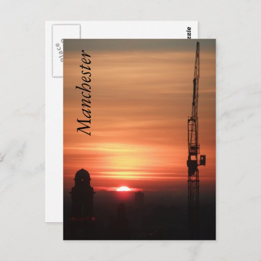 Manchester Sunset Postkarte (Vorne/Hinten)