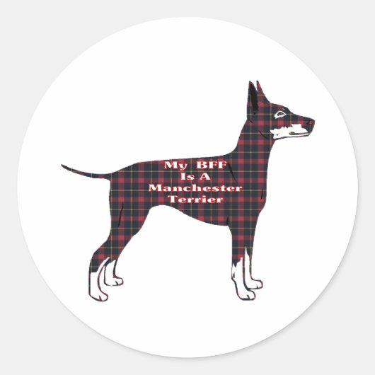 Manchester Terrier BESTE FREUNDIN Sticker (Vorderseite)