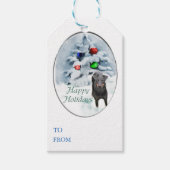 Manchester Terrier Christmas Geschenkanhänger (Vorderseite)