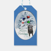 Manchester Terrier Christmas Geschenkanhänger (Rückseite)