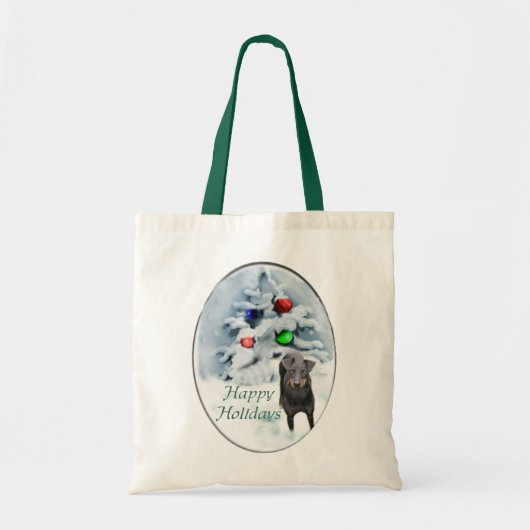 Manchester Terrier Christmas Geschenke Tragetasche (Vorne)