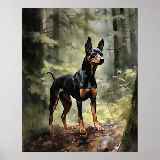 Manchester Terrier Dog Art Print Poster (Vorne)
