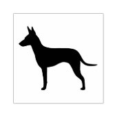 Manchester Terrier Dog Breed Silhouette Gummistempel (Prägung)