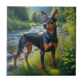 Manchester Terrier Fliese (Vorderseite)