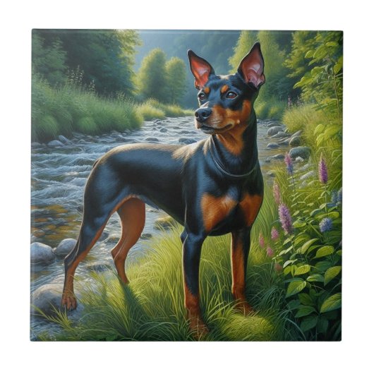 Manchester Terrier Fliese (Vorderseite)