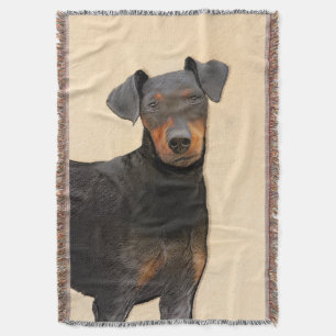 Manchester Terrier Gemälde Originale Tierkunst Decke