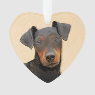 Manchester Terrier Gemälde Originale Tierkunst Ornament