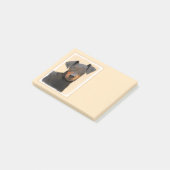 Manchester Terrier Gemälde Originale Tierkunst Post-it Klebezettel (angewinkelt)