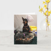 Manchester Terrier Holiday Card Karte (Gelbe Blume)