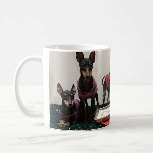 Manchester Terrier Holiday Cookie Tasse (Links)