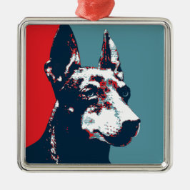 Manchester Terrier Hope Parody Political Poster Ornament Aus Metall