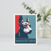 Manchester Terrier Hope Parody Political Poster Postkarte (Stehend Vorderseite)