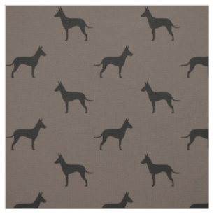 Manchester Terrier-Hunderassen Silhouetten gemuste Stoff