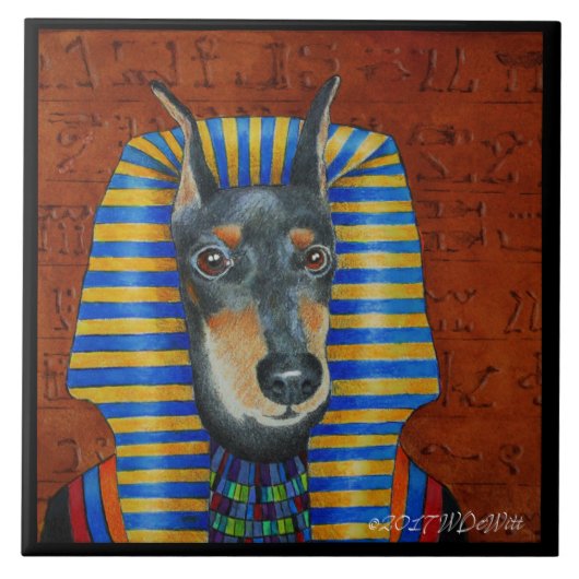 Manchester-Terrier-Keramik-Fliese Fliese (Vorderseite)