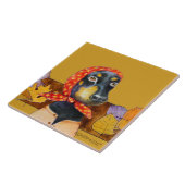 Manchester-Terrier-Keramik-Fliese Fliese (Seite)