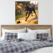 Manchester Terrier Leinwanddruck (Insitu (Schlafzimmer))