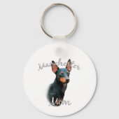 Manchester Terrier Mama 2 Schlüsselanhänger (Rückseite)