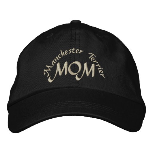 Manchester Terrier MAMA Bestickte Kappe (Vorderseite)