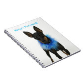 Manchester Terrier Notebook Blue Notizblock (Rechte Seite)