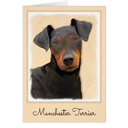 Manchester Terrier Painting Original Animal Art (Vorne)