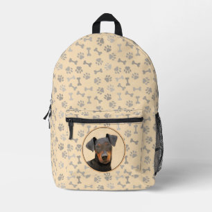 Manchester Terrier Painting Original Animal Art Bedruckter Rucksack