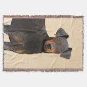 Manchester Terrier Painting Original Animal Art Decke (Vorderseite)