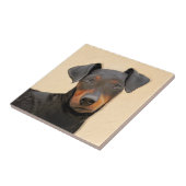 Manchester Terrier Painting Original Animal Art Fliese (Seite)