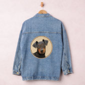 Manchester Terrier Painting Original Animal Art Jeansjacke (Hangar)