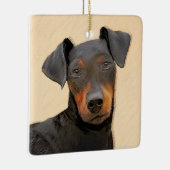 Manchester Terrier Painting Original Animal Art Keramikornament (Rechts)