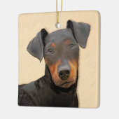 Manchester Terrier Painting Original Animal Art Keramikornament (Links)