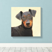 Manchester Terrier Painting Original Animal Art Leinwanddruck (Insitu (Holzboden))