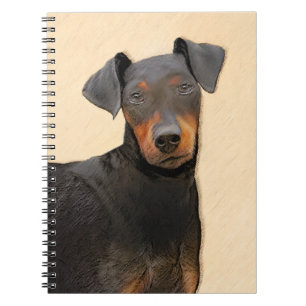 Manchester Terrier Painting Original Animal Art Notizblock