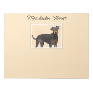 Manchester Terrier Painting Original Animal Art Notizblock