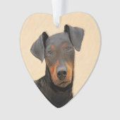 Manchester Terrier Painting Original Animal Art Ornament (Vorderseite)
