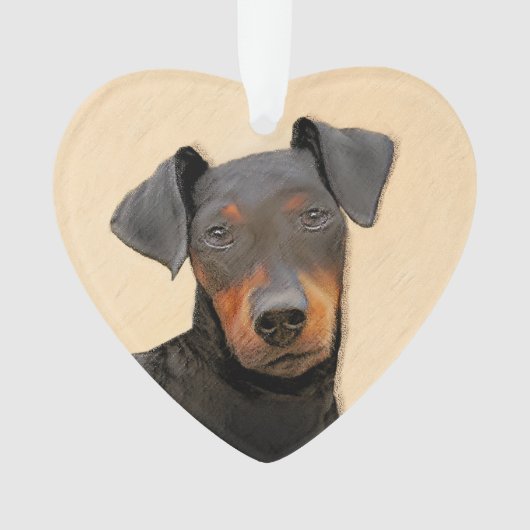 Manchester Terrier Painting Original Animal Art Ornament (Vorderseite)