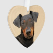 Manchester Terrier Painting Original Animal Art Ornament (Vorderseite)