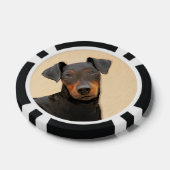 Manchester Terrier Painting Original Animal Art Pokerchips (Einzeln)