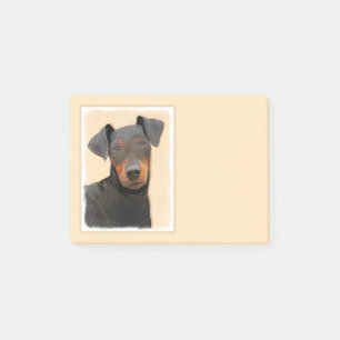Manchester Terrier Painting Original Animal Art Post-it Klebezettel